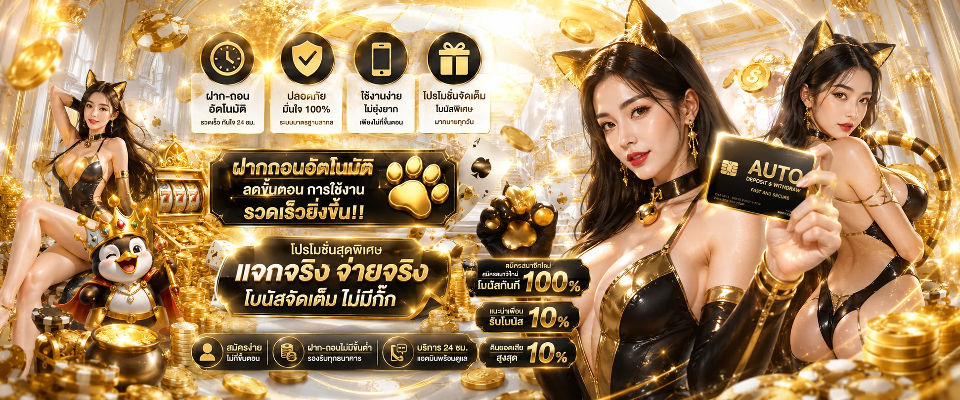เกมสล็อตและคาสิโนใน METANG99 ทุกค่ายในบัญชีเดียว